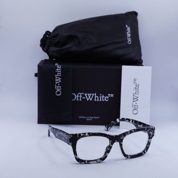 Off-White OERJ078 STYLE 78 1200 Square Eyeglasses 52mm – Black Havana - Picture 1 of 10